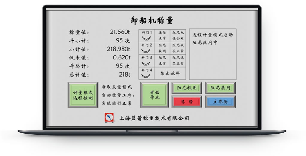 卸船機(jī)料斗動態(tài)計量系統(tǒng)